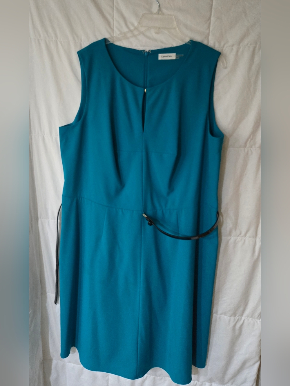 Calvin Klein Teal Sleeveless Sheath Dress